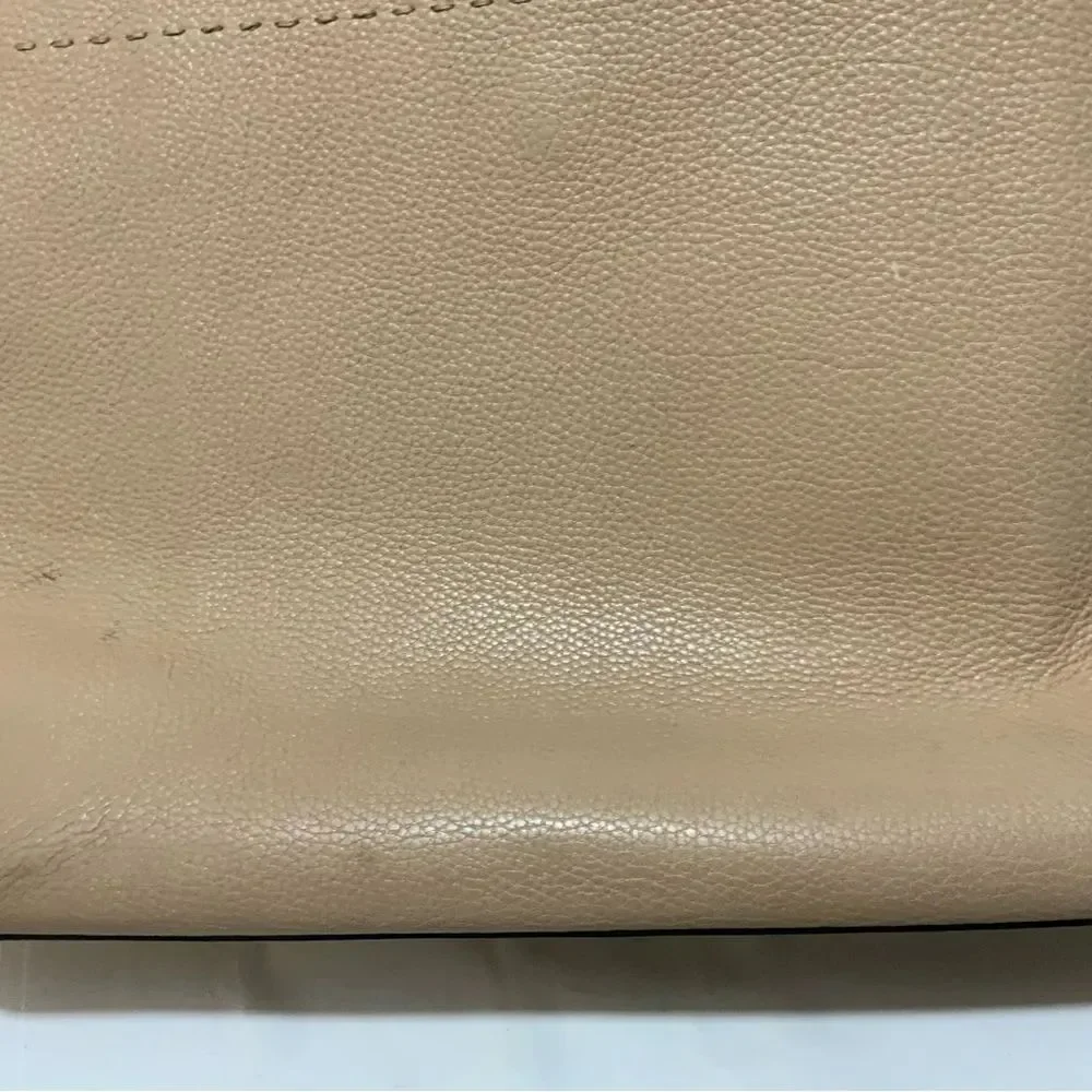 Tory Burch Mcgraw pebbled leather tote bag/purse in pale rose